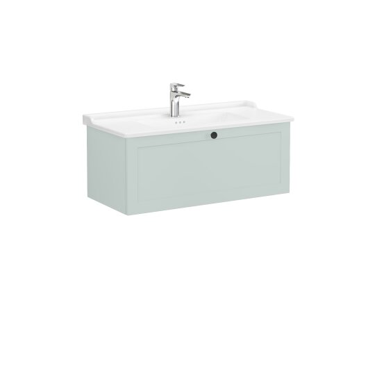 VitrA Root Classic Tek Çekmeceli Lavabo Dolabı, 100 cm, Mat Retro Yeşil (Klasik Lavabo Dahil),68833 - 2