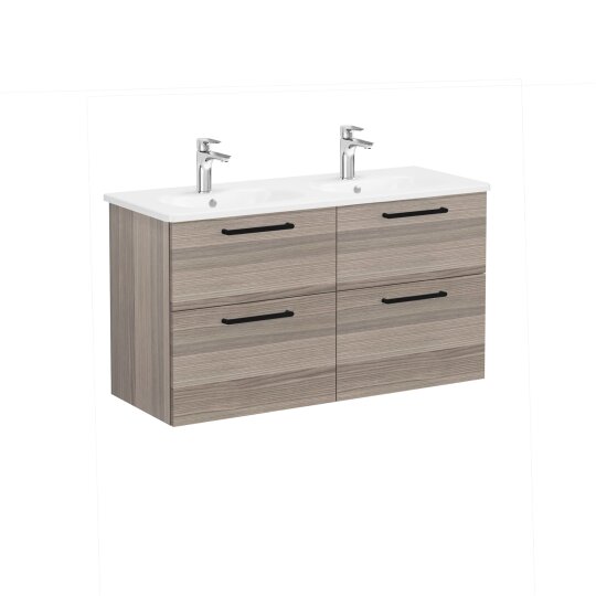 VitrA Root Flat Dört Çekmeceli Lavabo Dolabı, 120 cm, Cordoba (Yuvarlak Çift Lavabo Dahil),68376