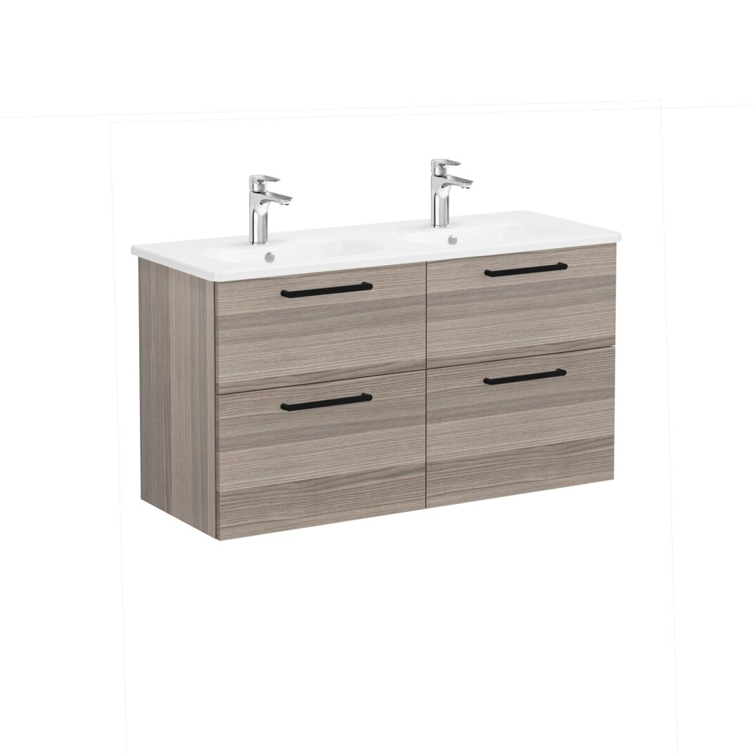 VitrA Root Flat Dört Çekmeceli Lavabo Dolabı, 120 cm, Cordoba (Yuvarlak Çift Lavabo Dahil),68376 - 1