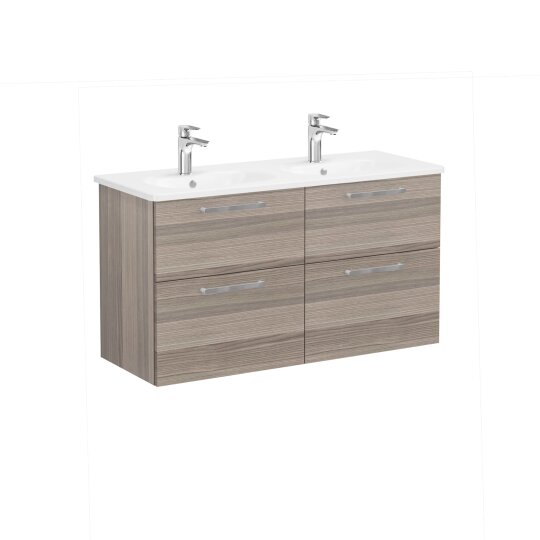 VitrA Root Flat Dört Çekmeceli Lavabo Dolabı, 120 cm, Cordoba (Yuvarlak Çift Lavabo Dahil),68376 - 3