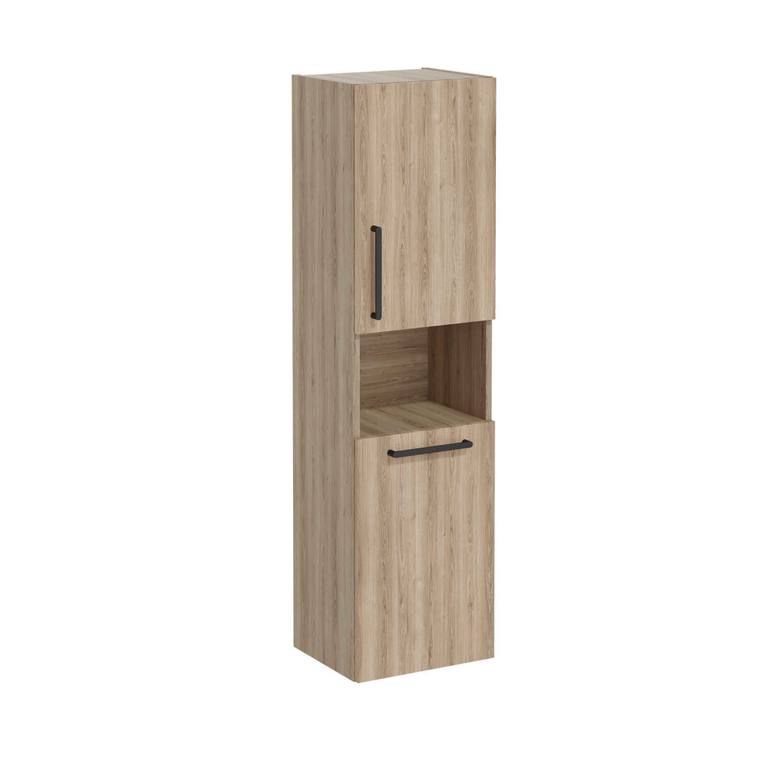 VitrA Root Flat Kısa Boy Dolabı (Sağ), 40 cm, Çamaşır Sepetli, Doğal Meşe,66229 - 1