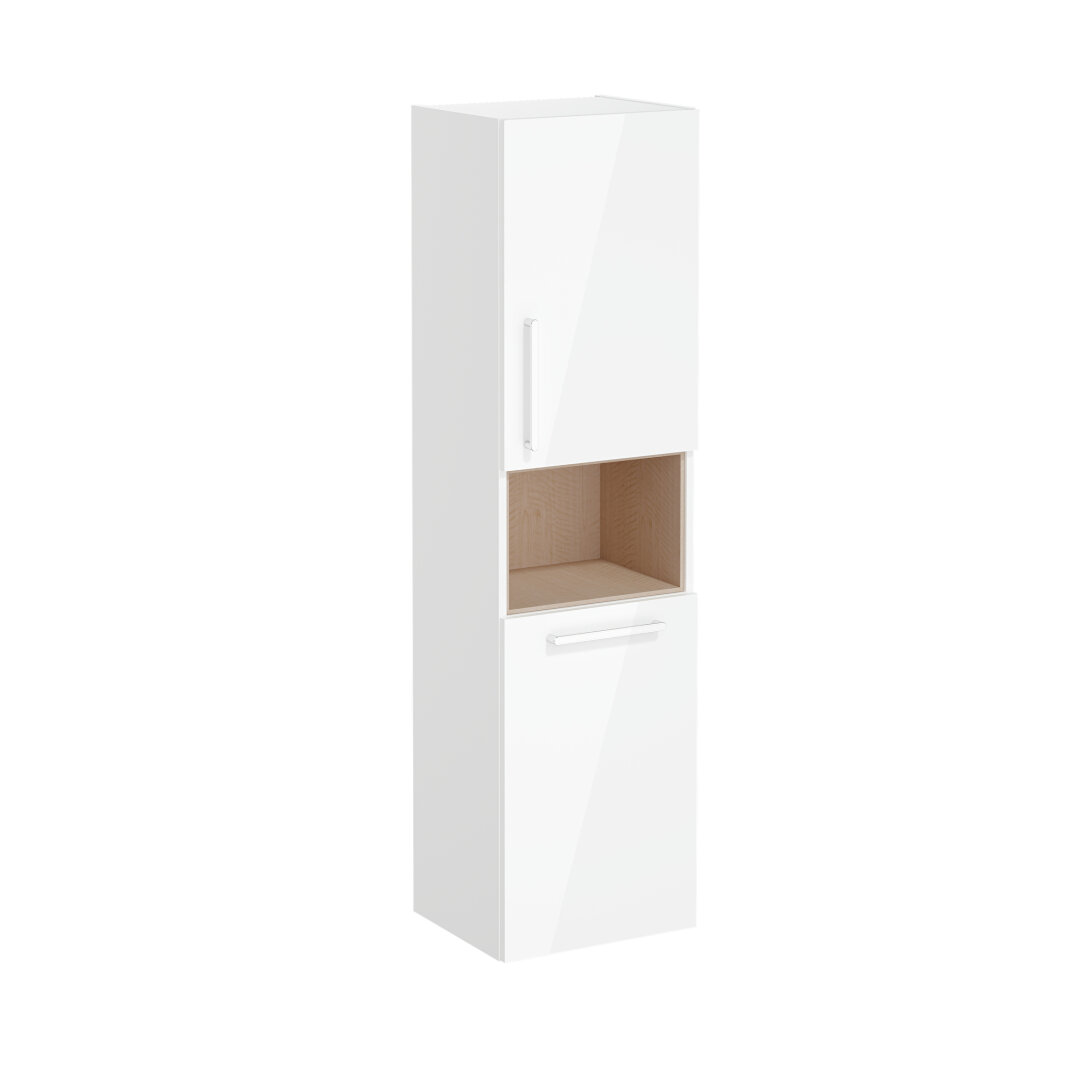 VitrA Root Flat Kısa Boy Dolabı (Sağ), 40 cm, Çamaşır Sepetli, Parlak Beyaz,66231 - 7