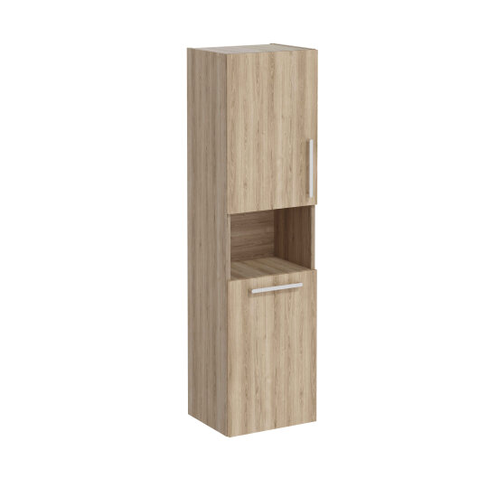 VitrA Root Flat Kısa Boy Dolabı (Sol), 40 cm, Çamaşır Sepetli, Doğal Meşe,66235