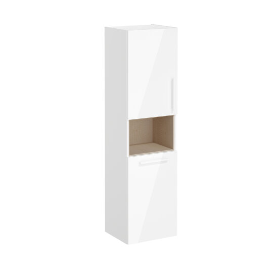 VitrA Root Flat Kısa Boy Dolabı (Sol), 40 cm, Çamaşır Sepetli, Parlak Beyaz,66237 - 4