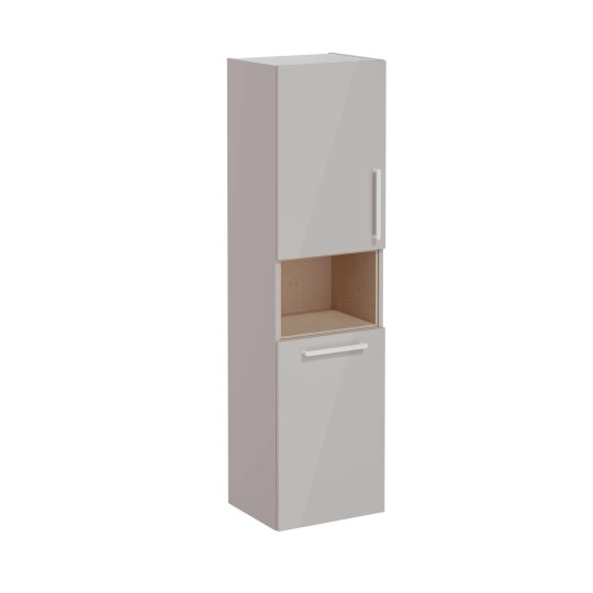 VitrA Root Flat Kısa Boy Dolabı (Sol), 40 cm, Çamaşır Sepetli, Parlak Sahra Beji,66238