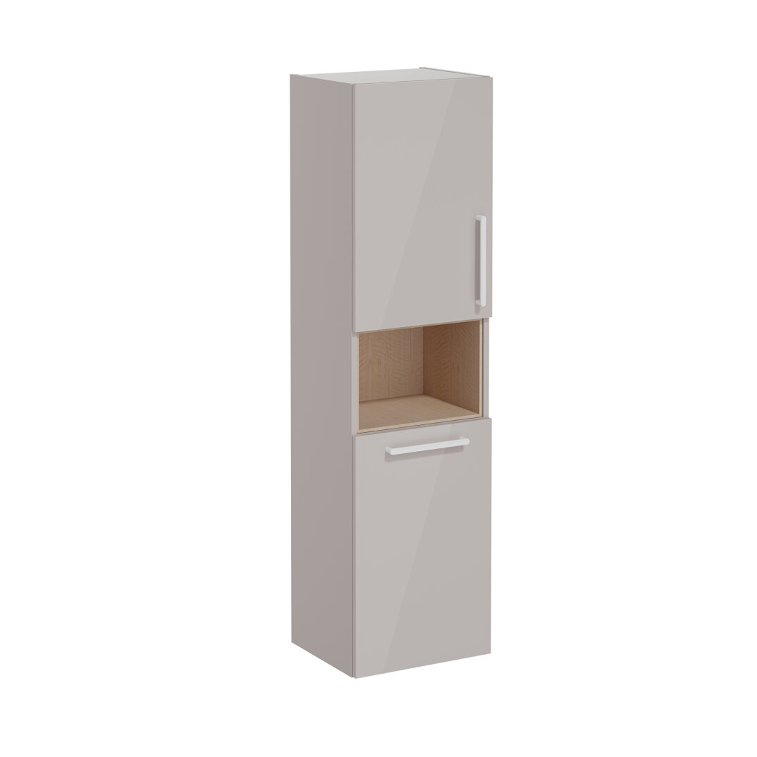VitrA Root Flat Kısa Boy Dolabı (Sol), 40 cm, Çamaşır Sepetli, Parlak Sahra Beji,66238 - 6