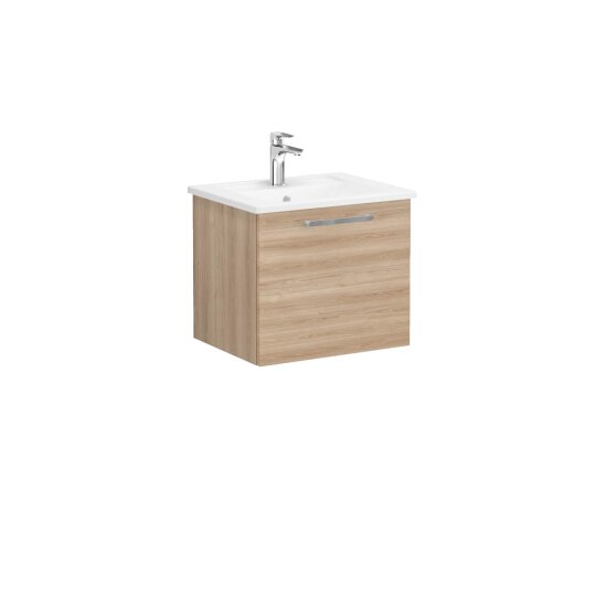 VitrA Root Flat Tek Çekmeceli Lavabo Dolabı, 60 cm, Doğal Meşe (Köşeli Lavabo Dahil),66410 - 3