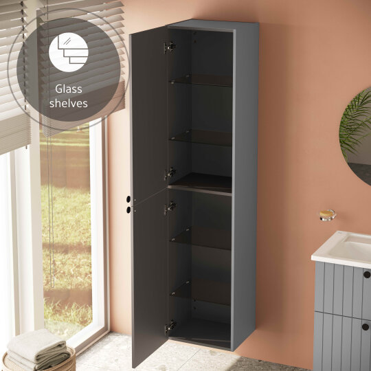 VitrA Root Groove Boy Dolabı, 40 cm, Mat Gri,69088 - 2