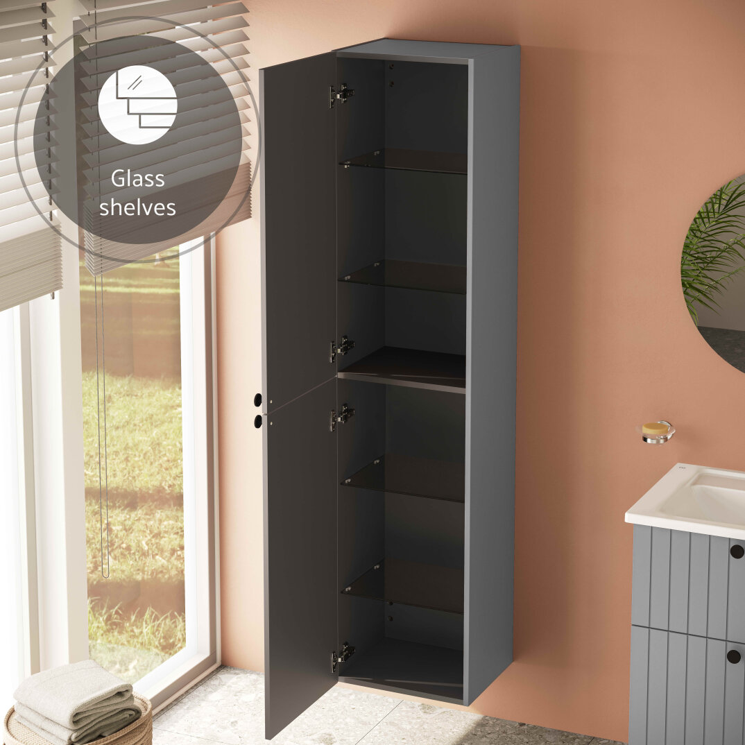 VitrA Root Groove Boy Dolabı, 40 cm, Mat Gri,69088 - 2