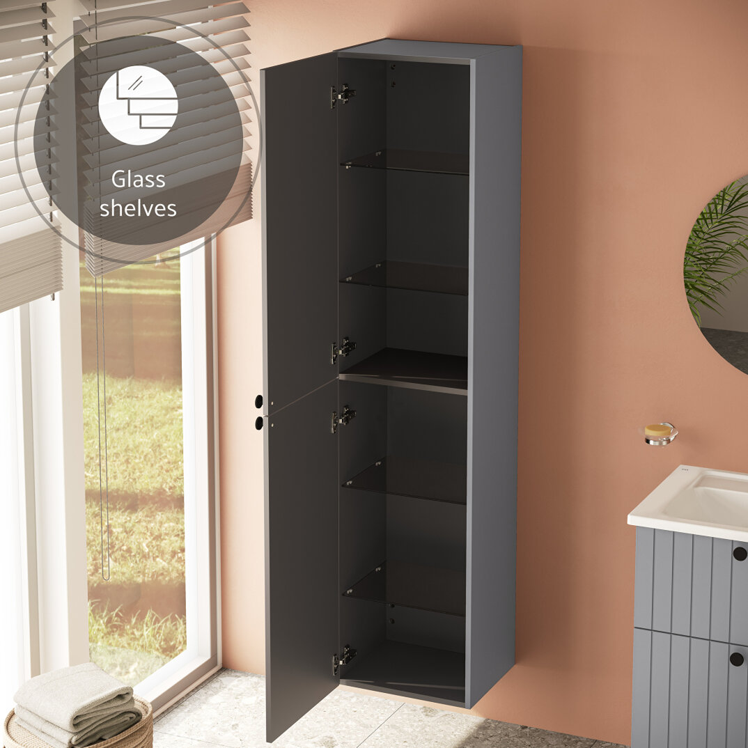 VitrA Root Groove Boy Dolabı, 40 cm, Mat Gri,69088 - 8
