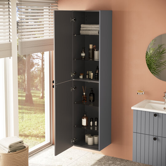 VitrA Root Groove Boy Dolabı, 40 cm, Mat Gri,69088 - 11