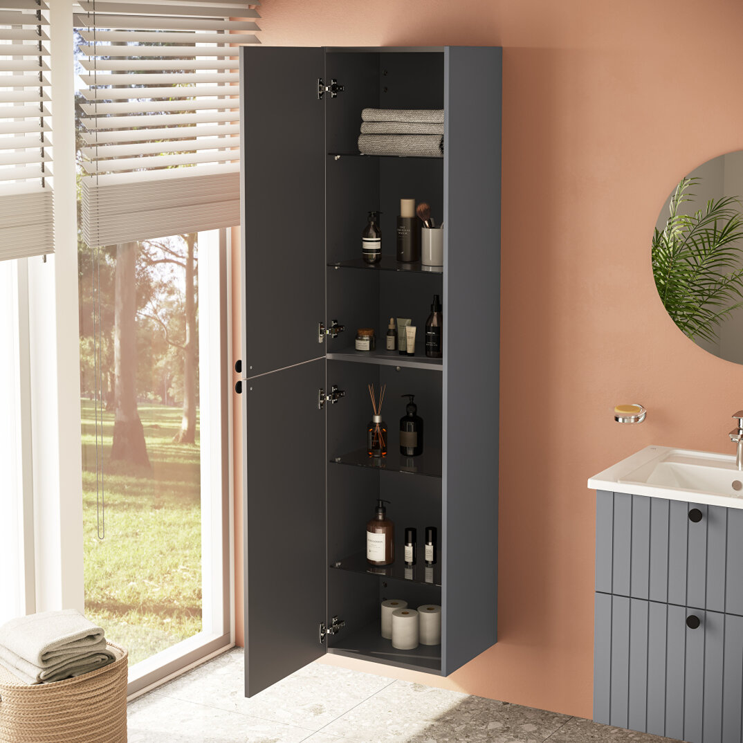 VitrA Root Groove Boy Dolabı, 40 cm, Mat Gri,69088 - 11