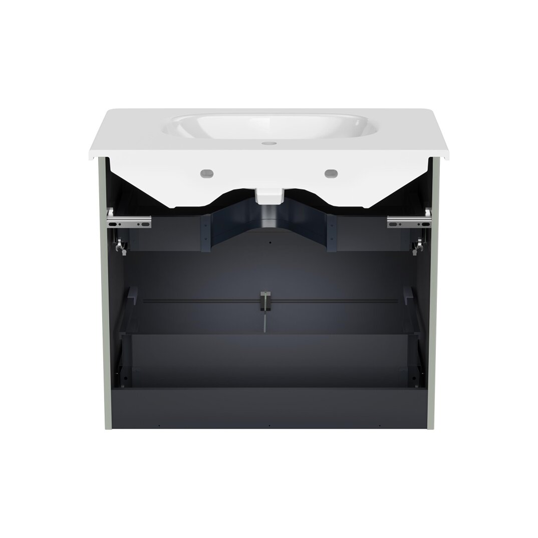 VitrA Root Groove Çift Çekmeceli Lavabo Dolabı, 100 cm, Mat Retro Yeşil (Yuvarlak Lavabo Dahil),69463 - 10