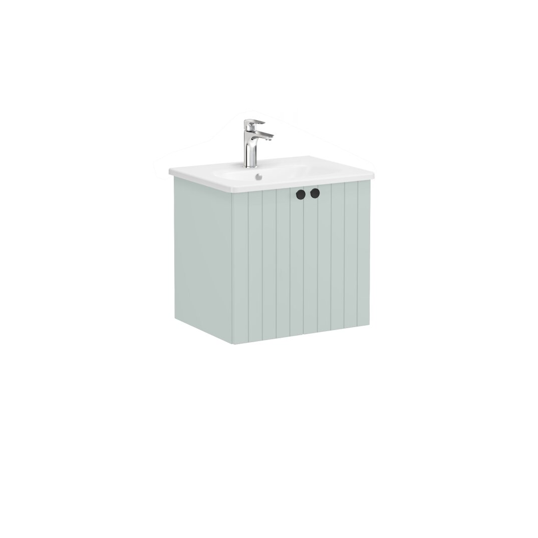 VitrA Root Groove Kapaklı Lavabo Dolabı, 60 cm, Mat Retro Yeşil (Yuvarlak Lavabo Dahil),69274 - 3