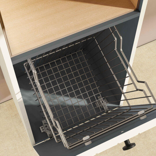 VitrA Root Groove Kısa Boy Dolabı, 40 cm, Mat Beyaz (Çamaşır Sepetli-Sağ),69100 - 3