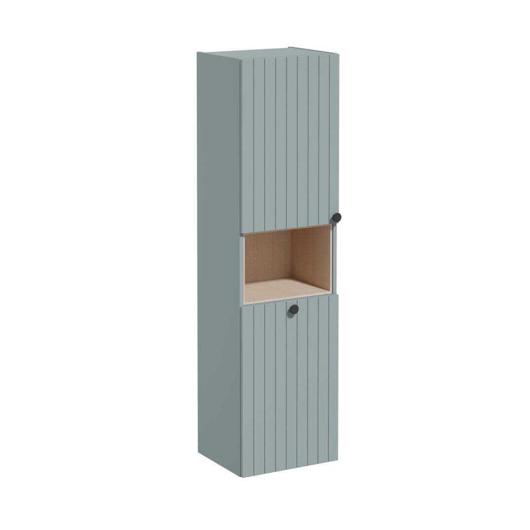 VitrA Root Groove Kısa Boy Dolabı, 40 cm, Mat Fiyord Yeşili (Çamaşır Sepetli-Sol),69096 - 1