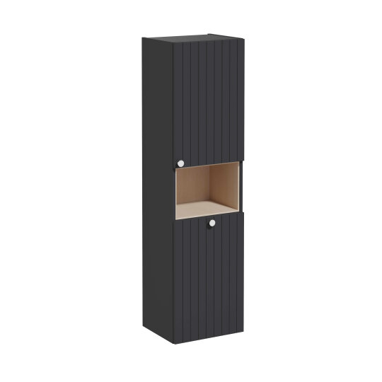 VitrA Root Groove Kısa Boy Dolabı, 40 cm, Mat Grafit (Çamaşır Sepetli-Sağ),69104