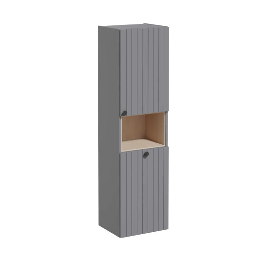 VitrA Root Groove Kısa Boy Dolabı, 40 cm, Mat Gri (Çamaşır Sepetli-Sağ),69102