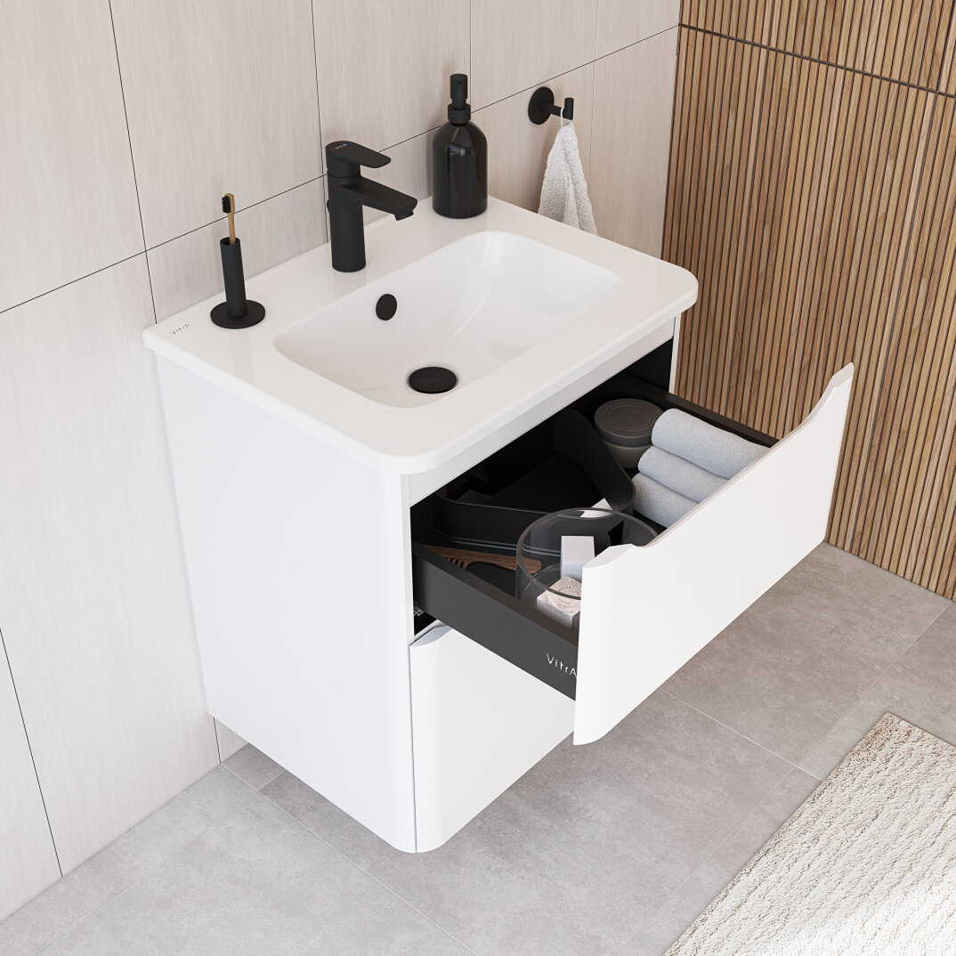 VitrA S20 Round Etajerli Lavabo, 60 cm, 7680B003-0001 - 6