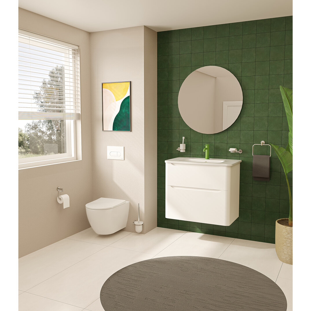 VitrA S20 Round Etajerli Lavabo, 80 cm, 7681B003-0001 - 3