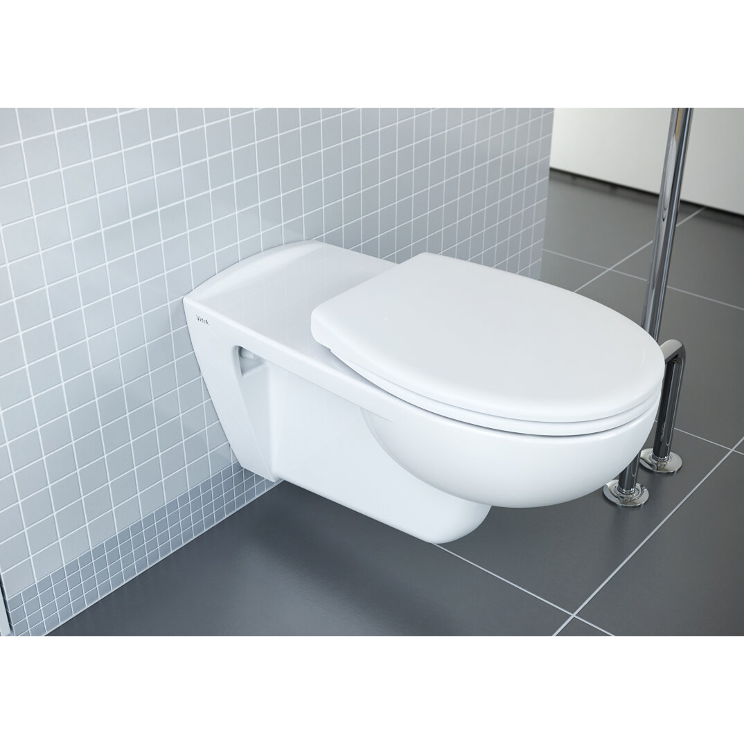 VitrA S20 Round SmoothFlush Kanalsız Kompakt Asma Klozet, 49 cm, 7702L003-0850 - 3