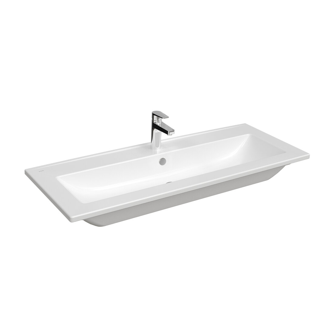 VitrA S20 Square Etajerli Lavabo, 120 cm, 7679B003-0001 - 1
