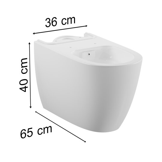 VitrA S20 Square SmoothFlush Duvara Tam Dayalı Takım Klozet, 7693L003-0092 - 3