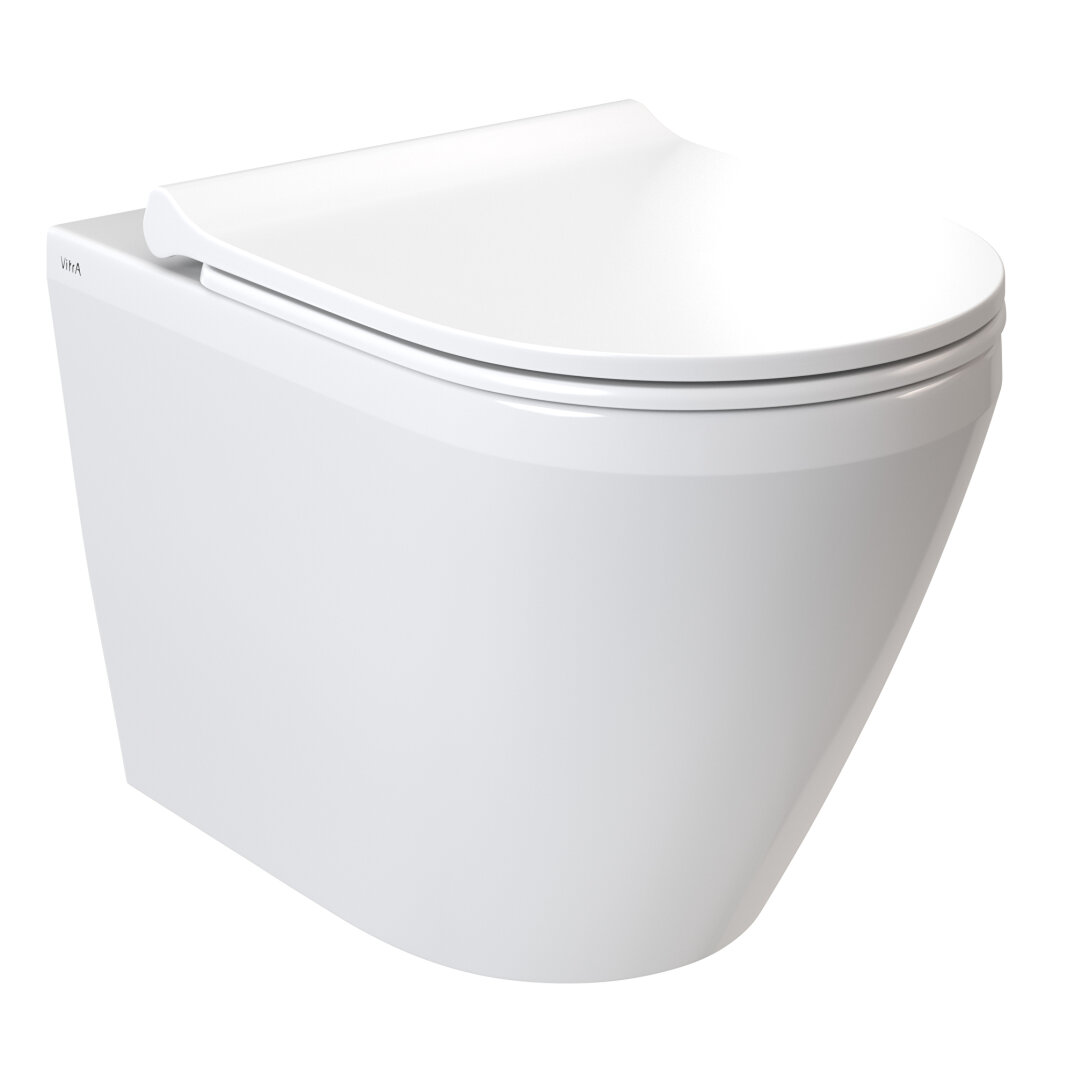 VitrA S20 Square SmoothFlush Kanalsız Duvara Tam Dayalı Yerden Tek Klozet, 7696L003-0088 - 3