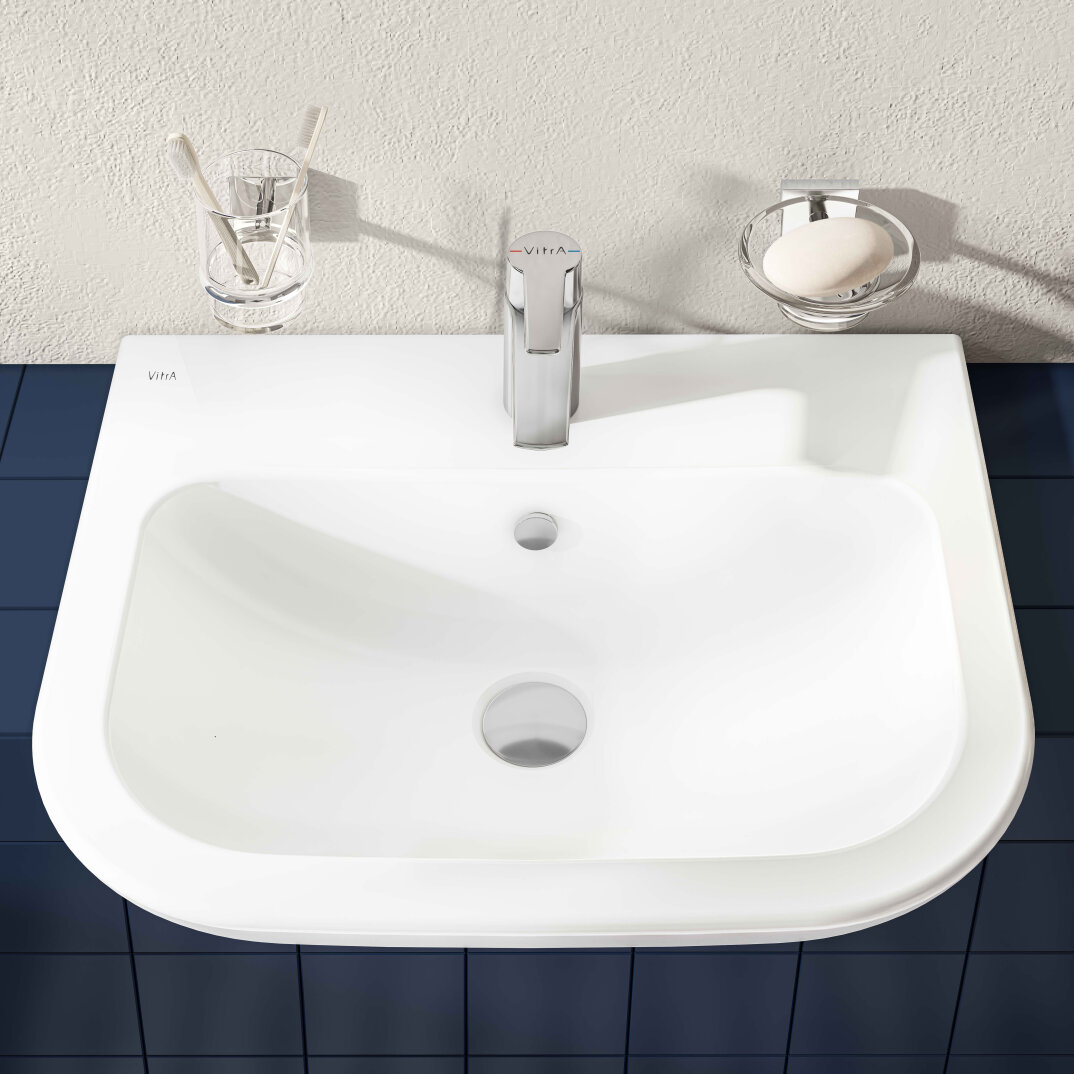 VitrA S20 Yarım Tezgah Lavabo, 55 cm,5524B003-0001 - 5