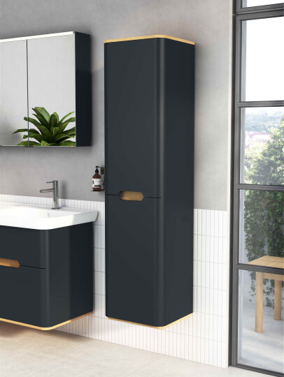 Vitra Sento Ayaksız Boy Dolabı, Sol, Mat Antrasit, 60862 - 6