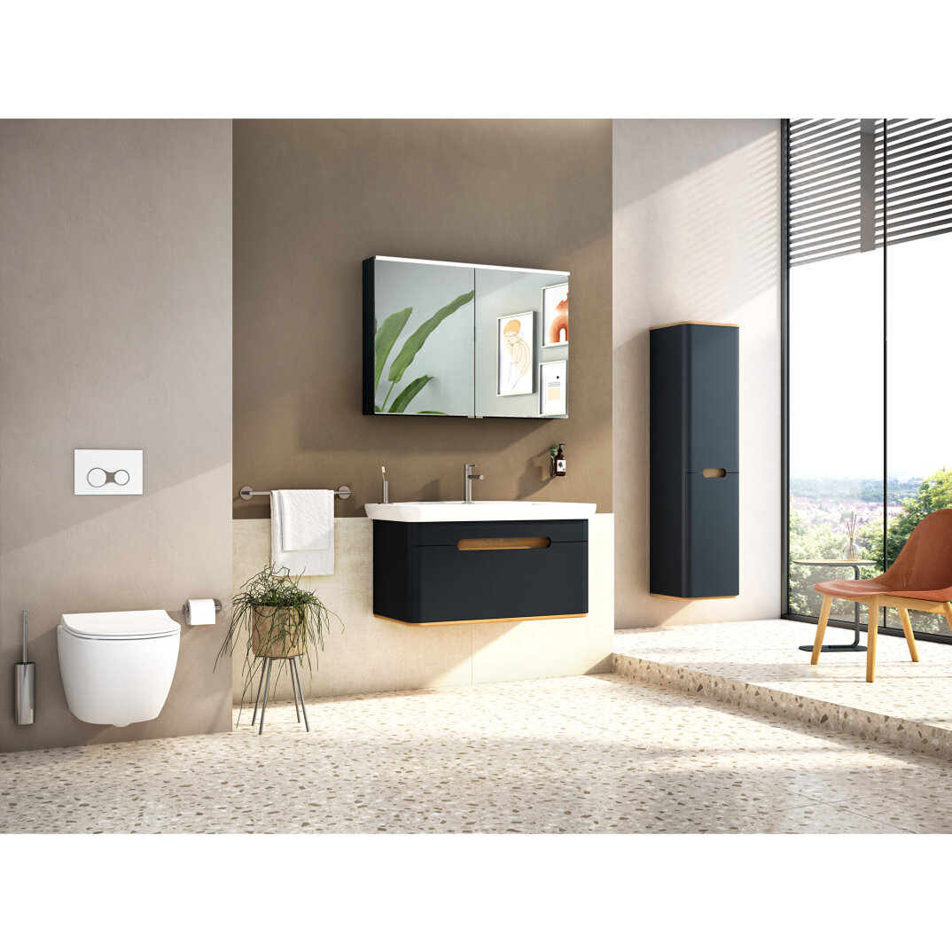 Vitra Sento Ayaksız Boy Dolabı, Sol, Mat Antrasit, 60862 - 9