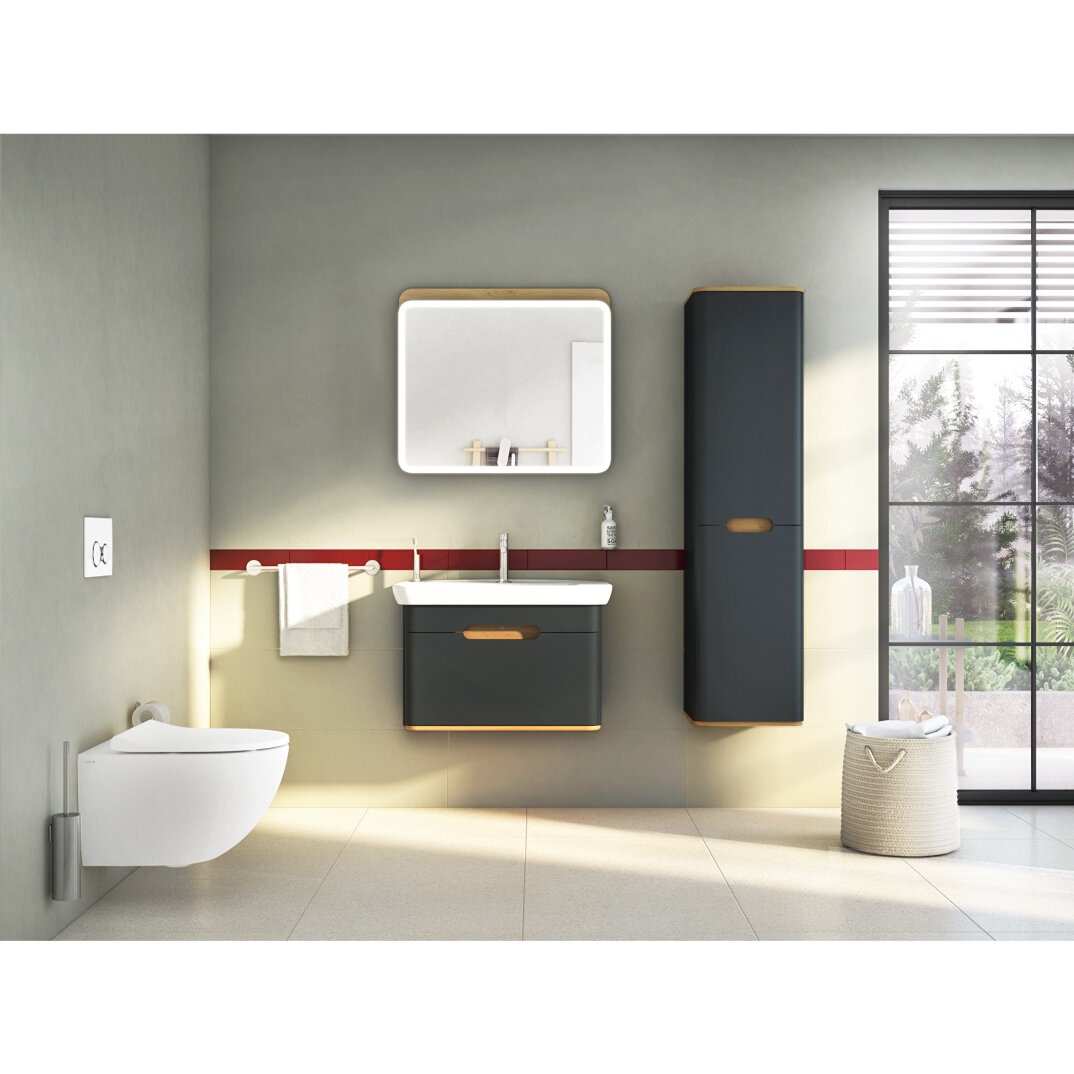 Vitra Sento Ayaksız Boy Dolabı, Sol, Mat Antrasit, 60862 - 12