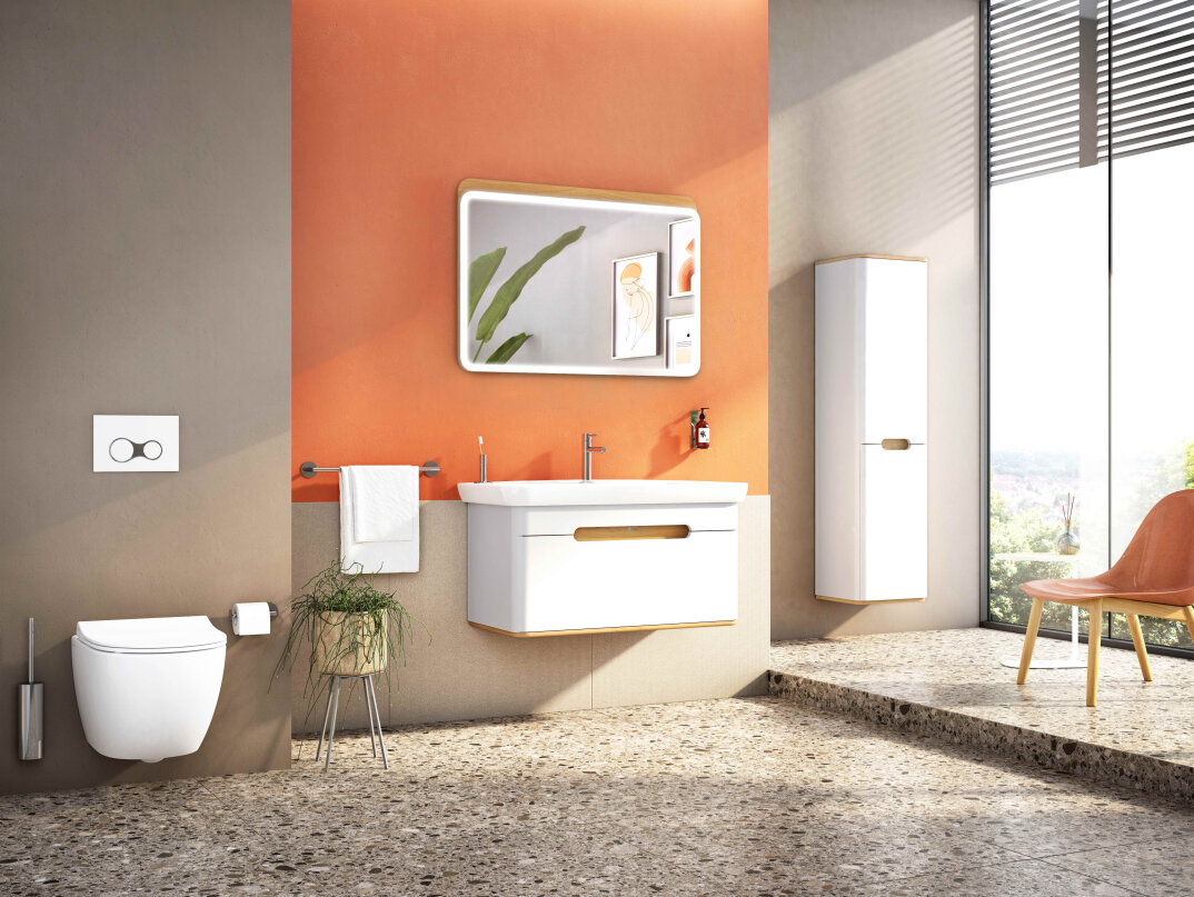 VitrA Sento Aydınlatmalı Ayna, 100 cm, Açık Meşe,60891 - 2