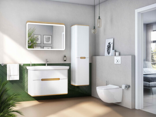 VitrA Sento Aydınlatmalı Ayna, 100 cm, Açık Meşe,60891 - 3