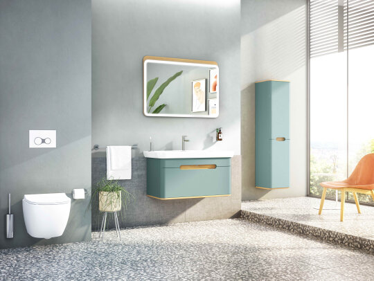 VitrA Sento Aydınlatmalı Ayna, 100 cm, Açık Meşe,60891 - 5