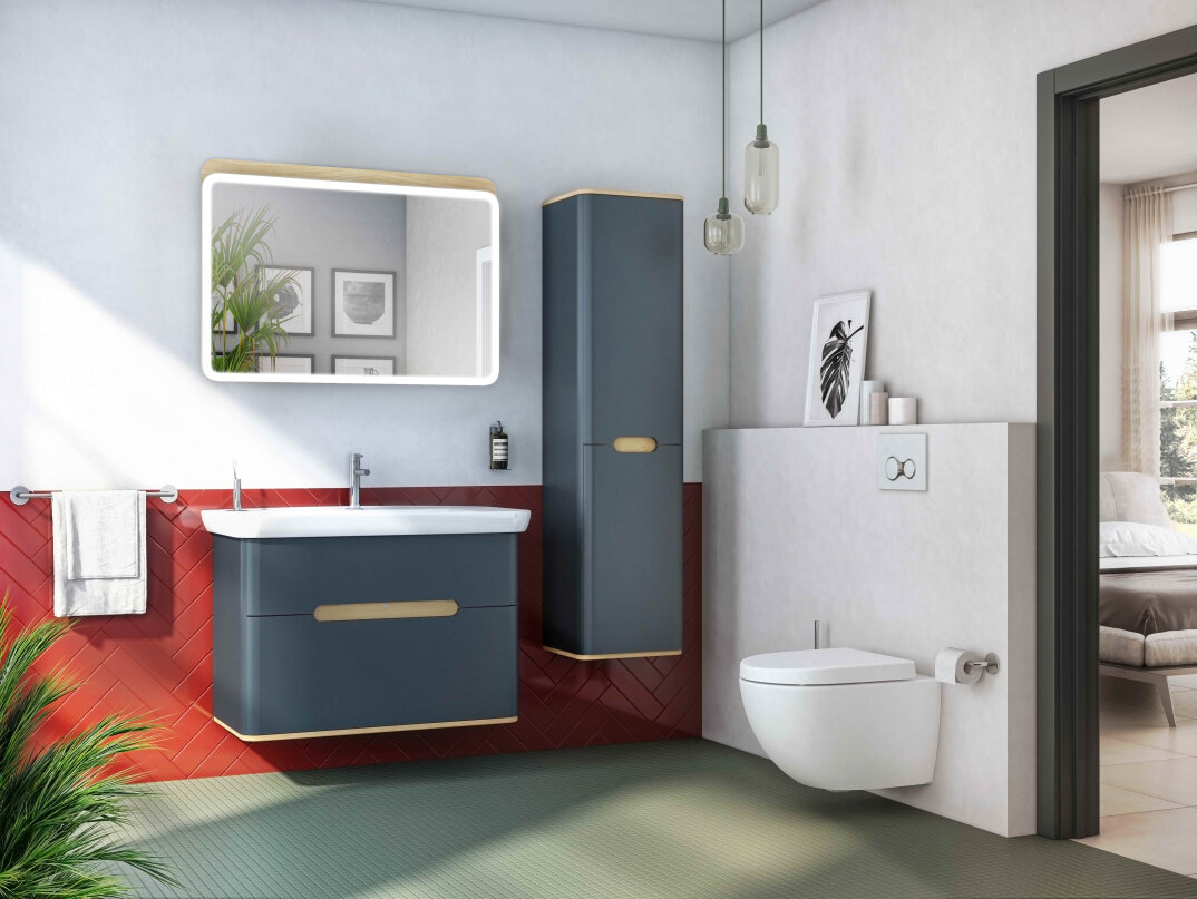 VitrA Sento Aydınlatmalı Ayna, 100 cm, Açık Meşe,60891 - 6