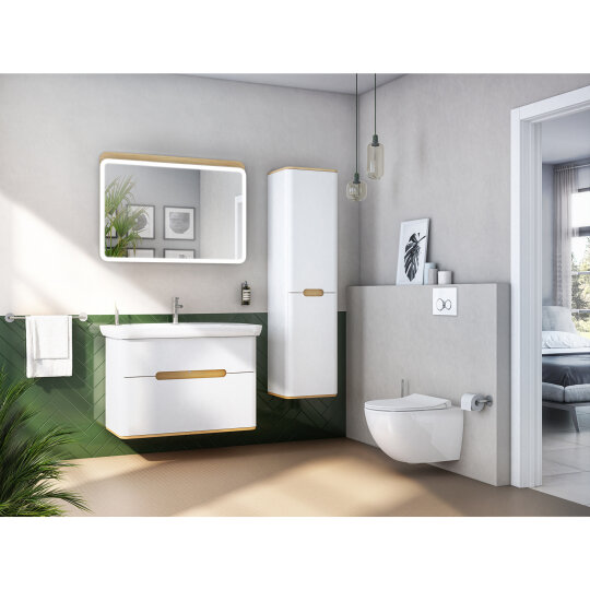VitrA Sento Aydınlatmalı Ayna, 100 cm, Açık Meşe,60891 - 10