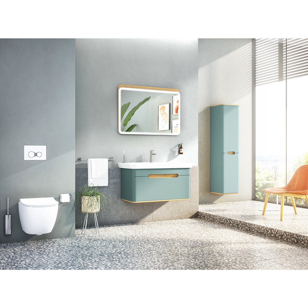 VitrA Sento Aydınlatmalı Ayna, 100 cm, Açık Meşe,60891 - 11
