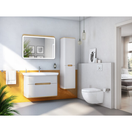 VitrA Sento Aydınlatmalı Ayna, 100 cm, Açık Meşe,60891 - 13