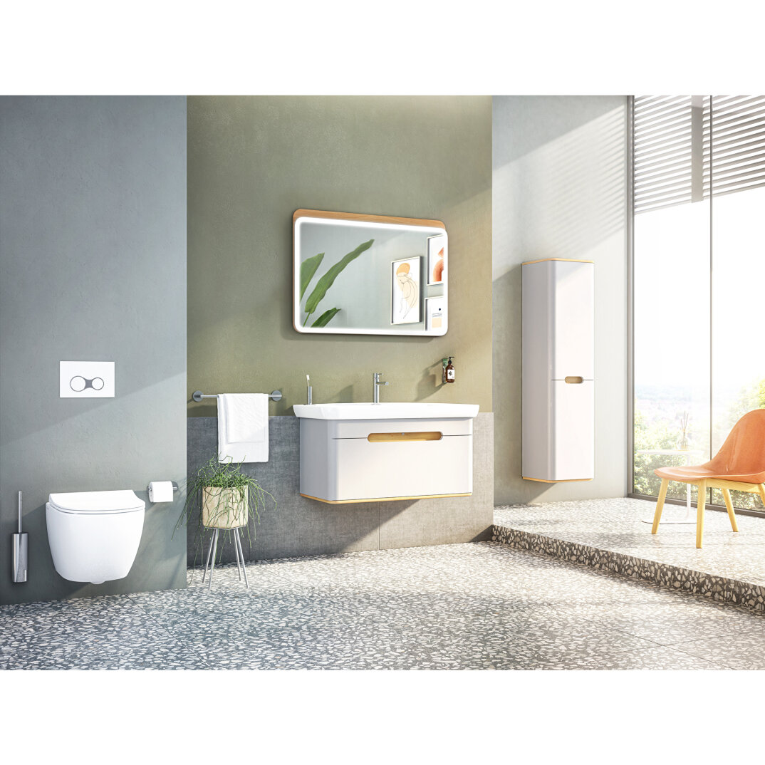 VitrA Sento Aydınlatmalı Ayna, 100 cm, Açık Meşe,60891 - 15