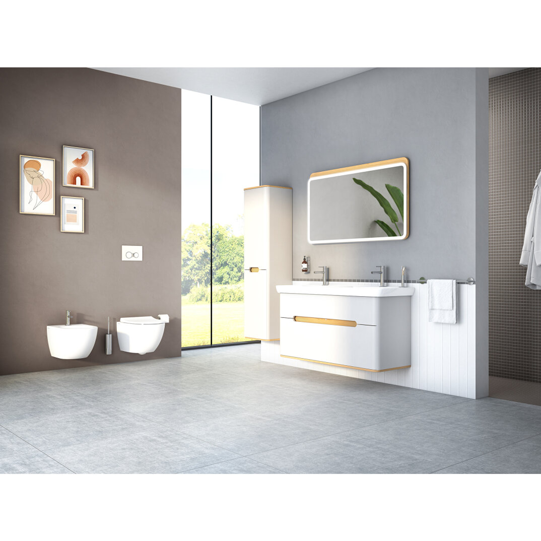 VitrA Sento Aydınlatmalı Ayna, 120 cm, Açık Meşe, 61193 - 2
