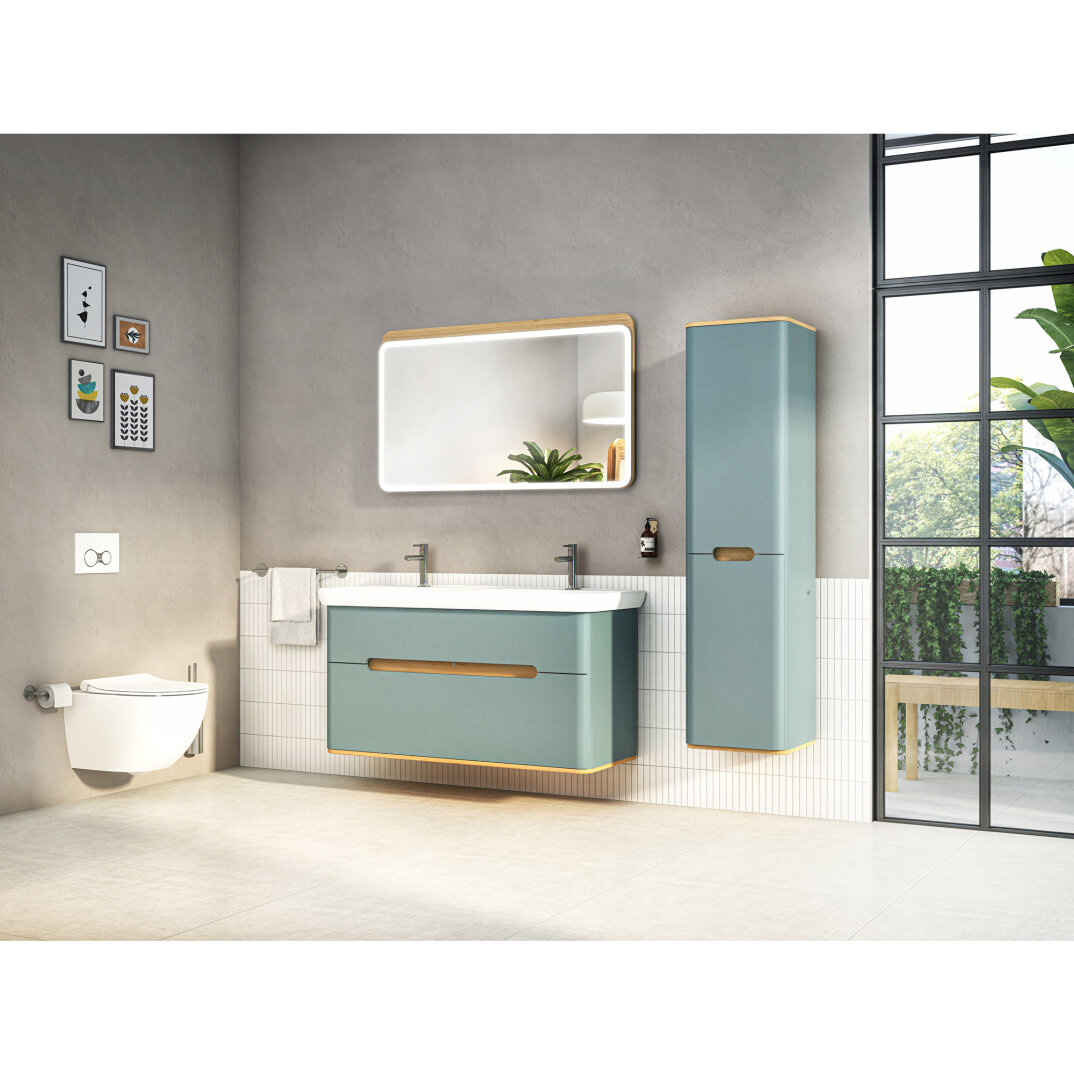 VitrA Sento Aydınlatmalı Ayna, 120 cm, Açık Meşe, 61193 - 4