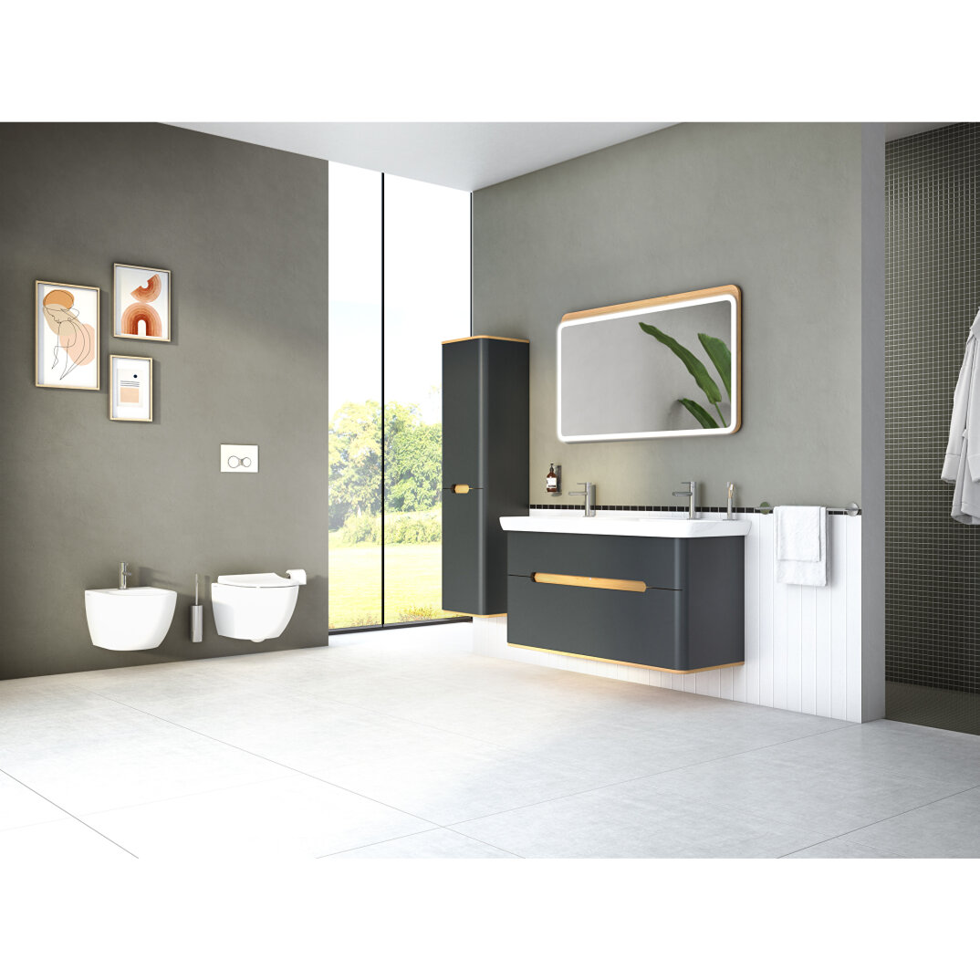 VitrA Sento Aydınlatmalı Ayna, 120 cm, Açık Meşe, 61193 - 5