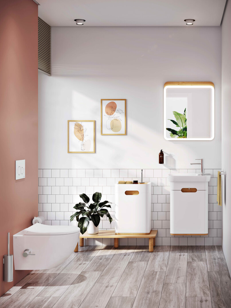 VitrA Sento Aydınlatmalı Ayna, 60 cm, Açık Meşe,60889 - 3