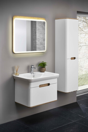 VitrA Sento Çamaşır Sepetli Boy Dolabı, Ayaksız, Sağ, Mat Beyaz,60842 - 4