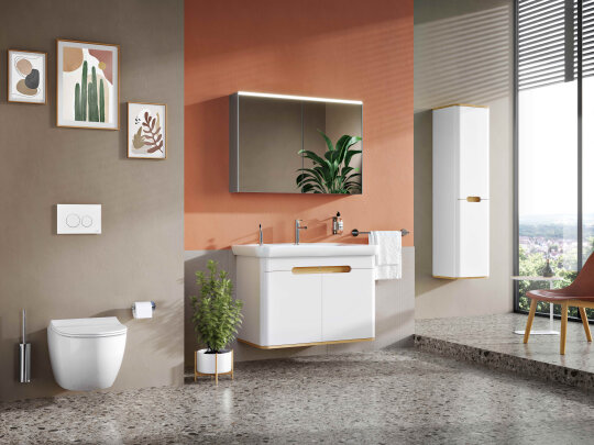 VitrA Sento Çamaşır Sepetli Boy Dolabı, Ayaksız, Sağ, Mat Beyaz,60842 - 6