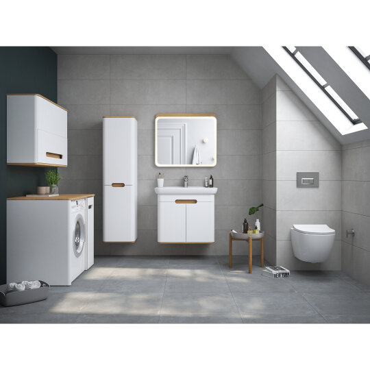 VitrA Sento Çamaşır Sepetli Boy Dolabı, Ayaksız, Sağ, Mat Beyaz,60842 - 8