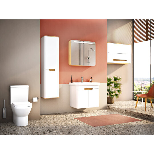 VitrA Sento Çamaşır Sepetli Boy Dolabı, Ayaksız, Sağ, Mat Beyaz,60842 - 11
