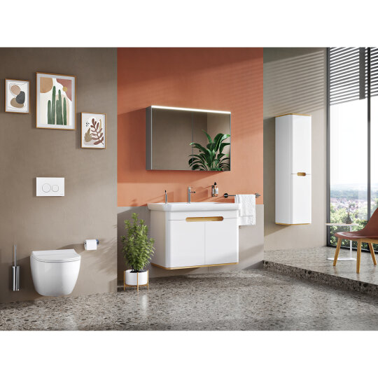VitrA Sento Çamaşır Sepetli Boy Dolabı, Ayaksız, Sağ, Mat Beyaz,60842 - 12