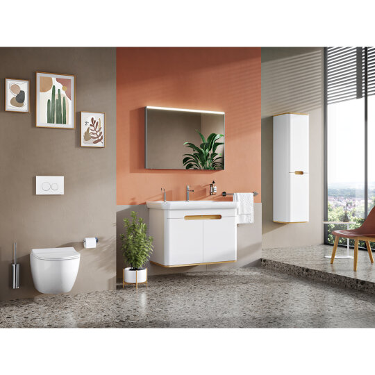VitrA Sento Çamaşır Sepetli Boy Dolabı, Ayaksız, Sağ, Mat Beyaz,60842 - 14